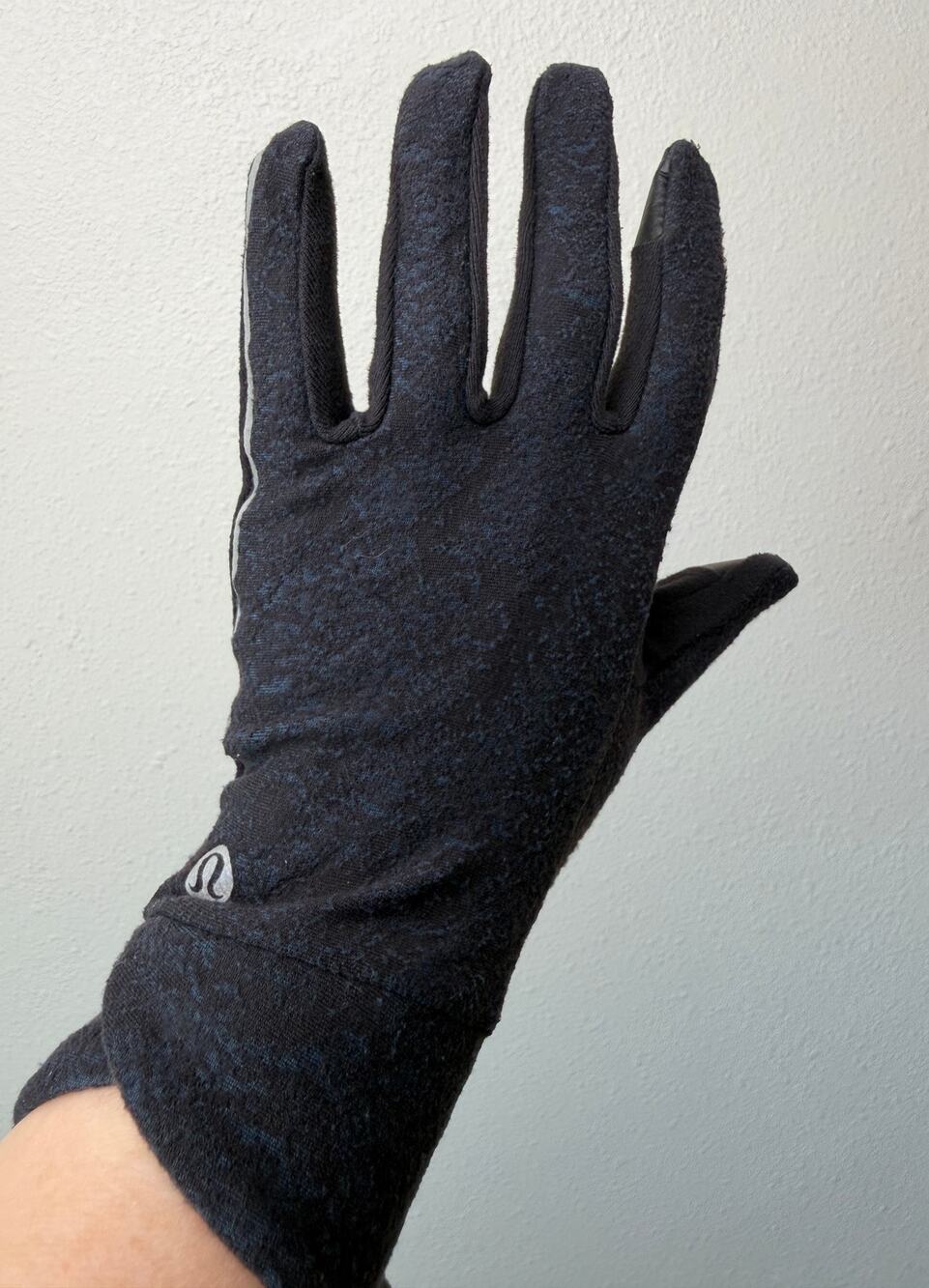 Lululemon Cross Chill Run  Gloves Teal Black XS/S